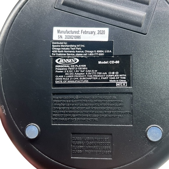 JENSEN Portable CD Player with Bass Boost & Anti Skip Protection Tested! - Picture 5 of 15